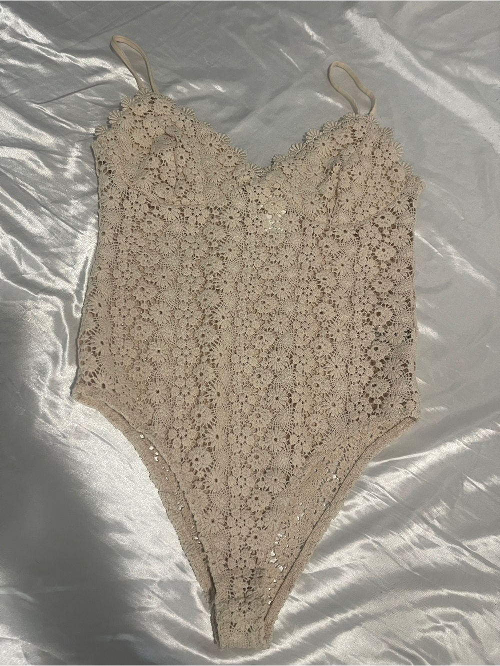 H&M Crochet Flower Bodysuit